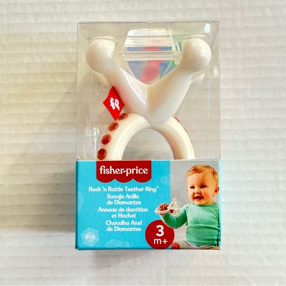 FISHER-PRICE Diamond Ring Rattle, On the Glow Coffee Cup, Unicorn Clicked - Picture 3 of 8